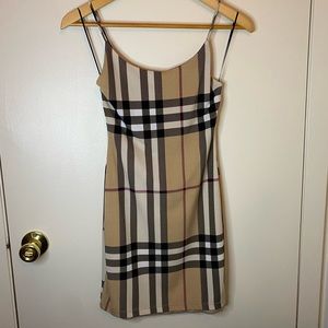 Plaid Bodycon Strap Mini Dress
